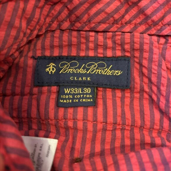 Brooks Brothers Clark Fit Salmon Chino Pants W31/L30 Cotton Mens Casual Wear - Picture 4 of 8